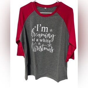 Christmas shirt size XL PTP 23 I’m dreaming of a white Christmas